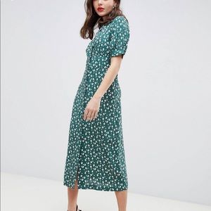 ASOS DESIGN button through maxi tea dress